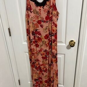 Torrid Floral Dress with Black Lace Detail